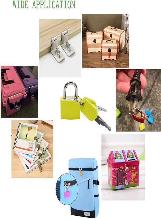 Praha Suitcase Locks with Keys Mini Metal Luggage Locks Keyed Padlocks Multicolor Lock for Suitcase, Backpack, Boxes Laptop Bag School Locker (H773-4PCS Set) - Image 5